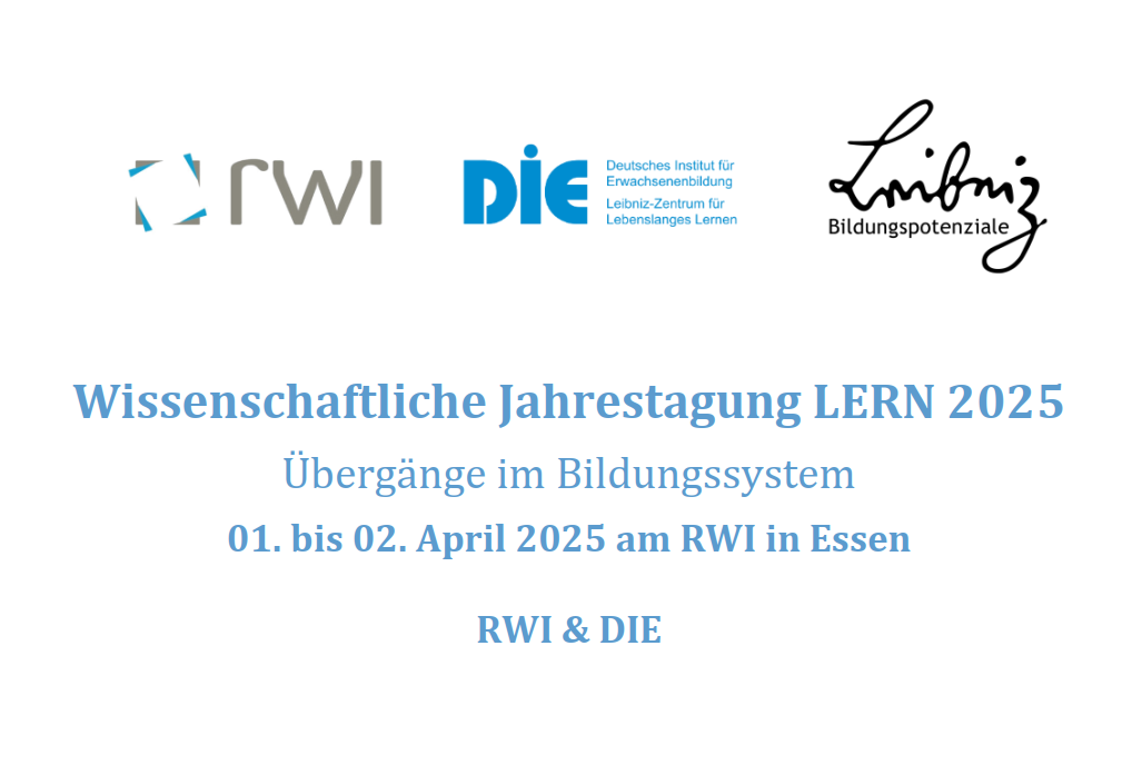 LERN-Jahrestagung 2025 zum Thema "Übergänge im Bildungssystem"